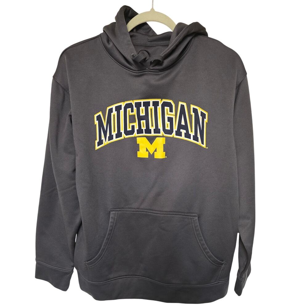 Knights Apparel Michigan Wolverines Men's Medium Gray Pullover Hoodie NCAA